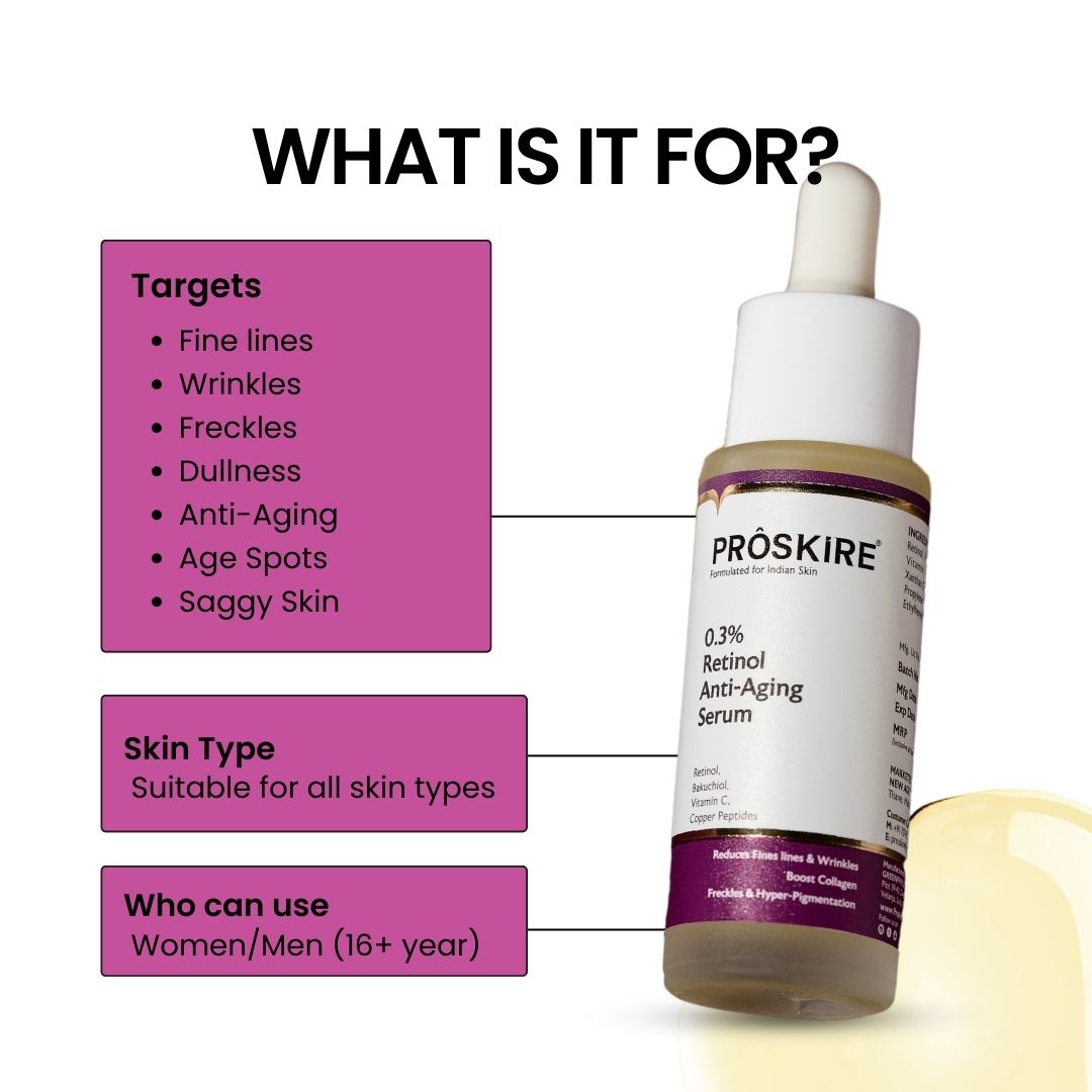 0.3% Retinol Serum Wrinkle, Fine Line & Freckle Treatment