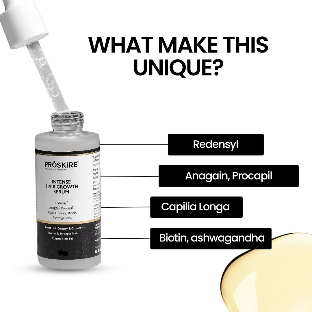 Intense Hair Growth Serum for Hair Fall Control Boost Density