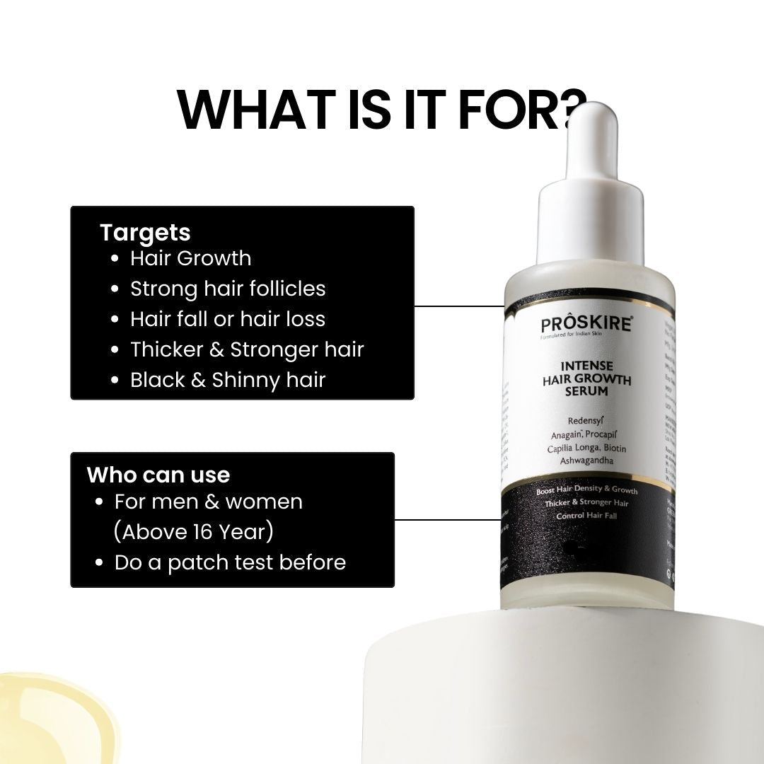 Intense Hair Growth Serum for Hair Fall Control Boost Density