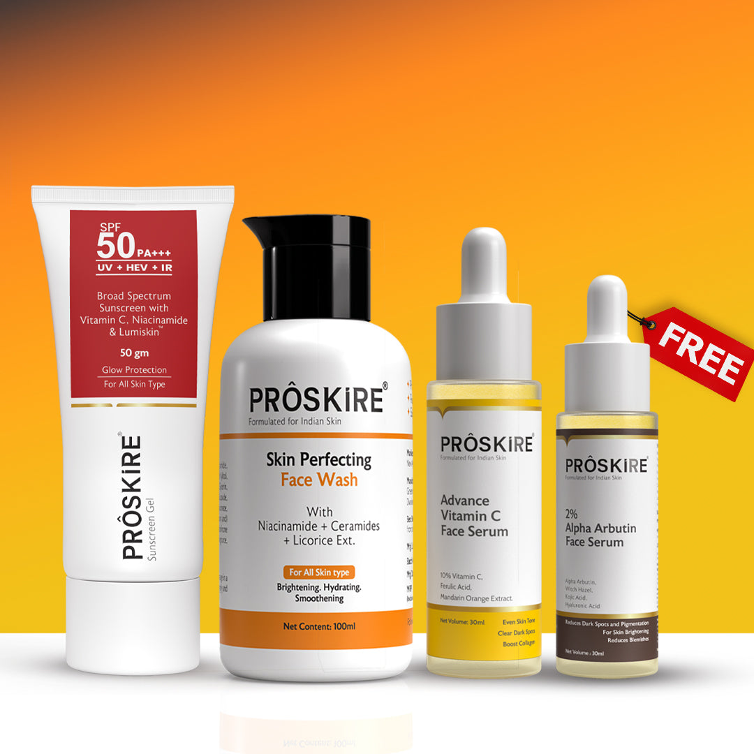 Vitamin C Skincare Combo Serum + Face Wash + SPF 50 Sunscreen Combo With Alpha