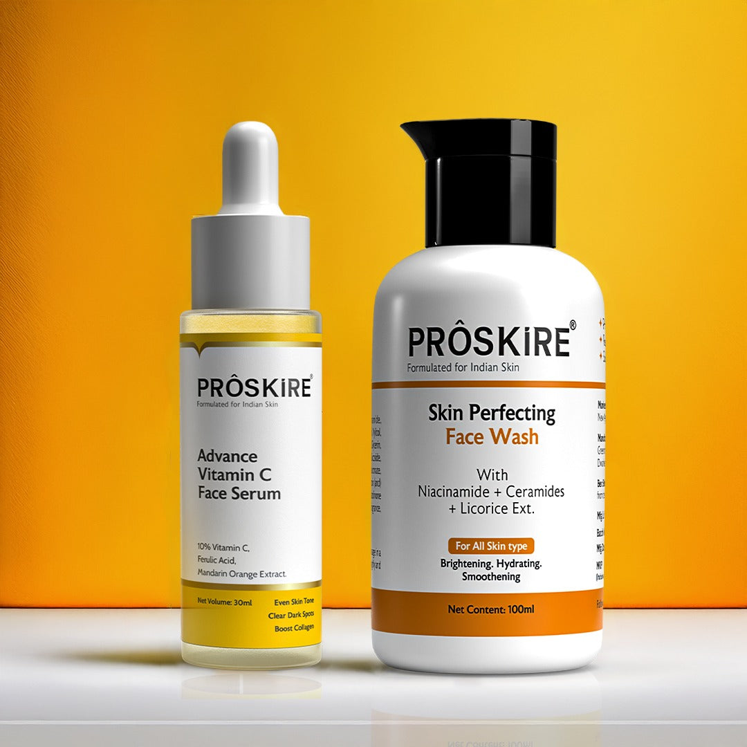 Vitamin C Serum with Skin Perfecting Face Wash Combo Pack of 2