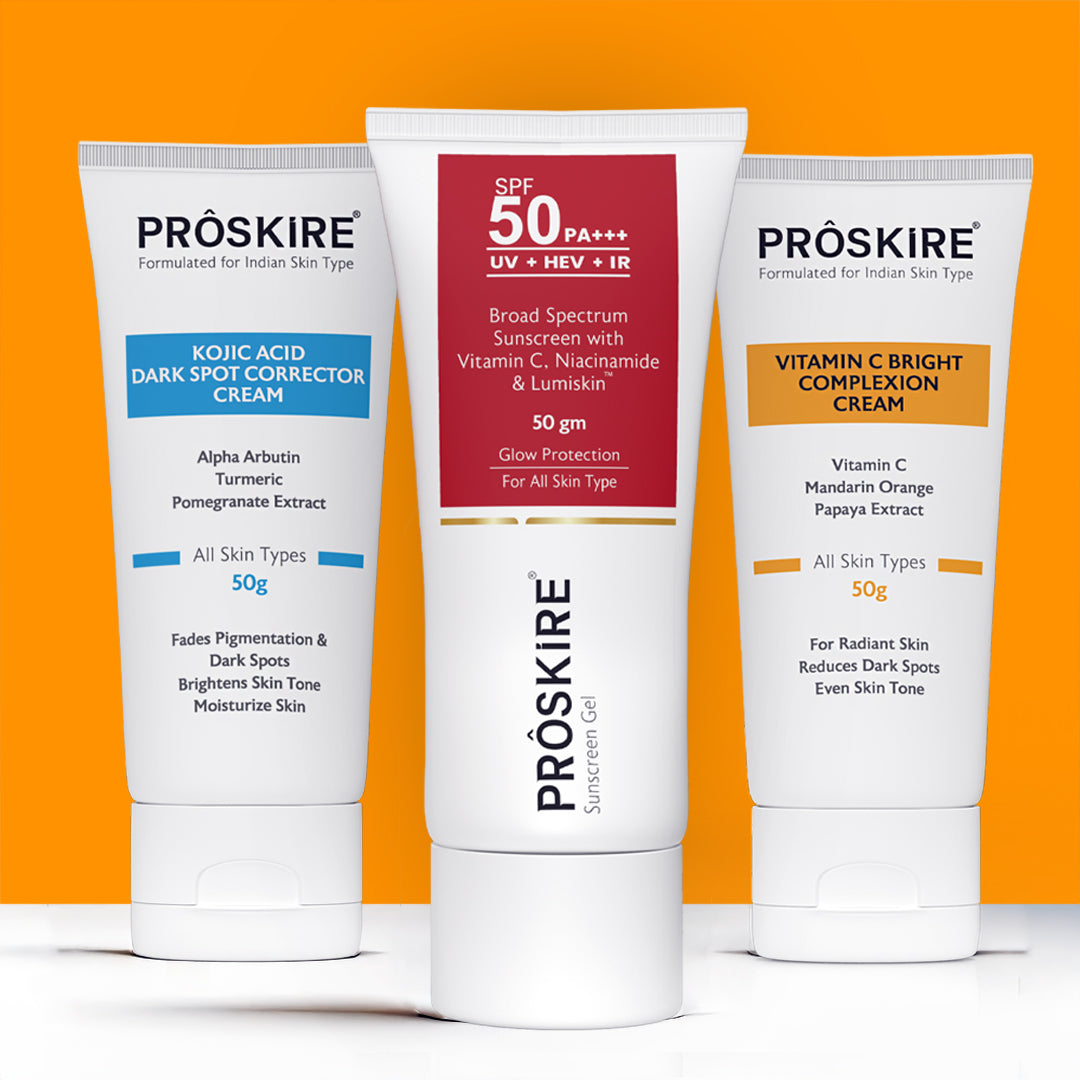 Brightening Combo Vitamin C Cream, Kojic Cream & SPF 50 Sunscreen