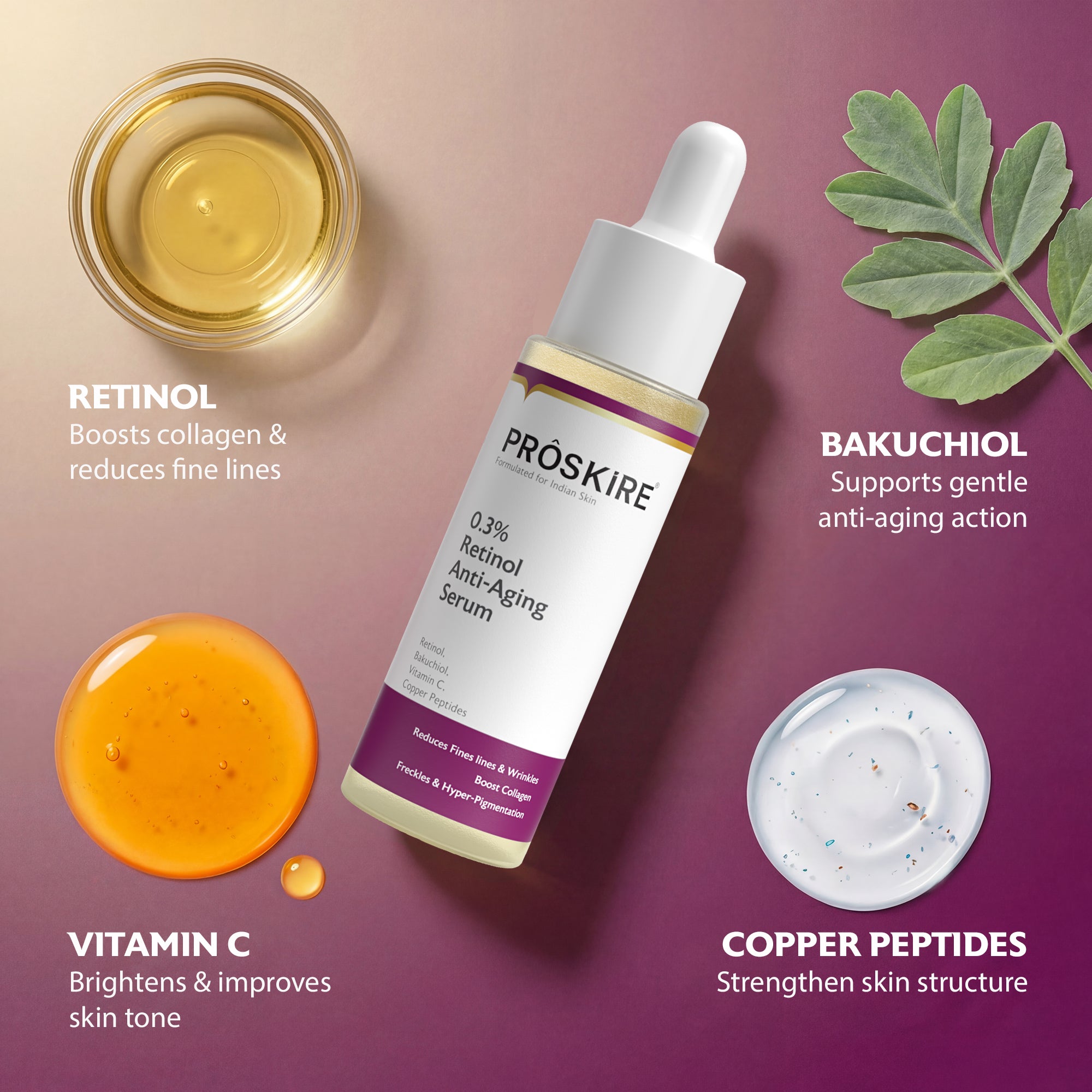 0.3% Retinol Serum Wrinkle, Fine Line & Freckle Treatment (30ml)