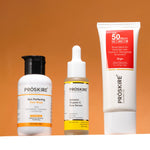 Vitamin C Serum, Face Wash & Sunscreen Combo – Brighten, Cleanse & Protect