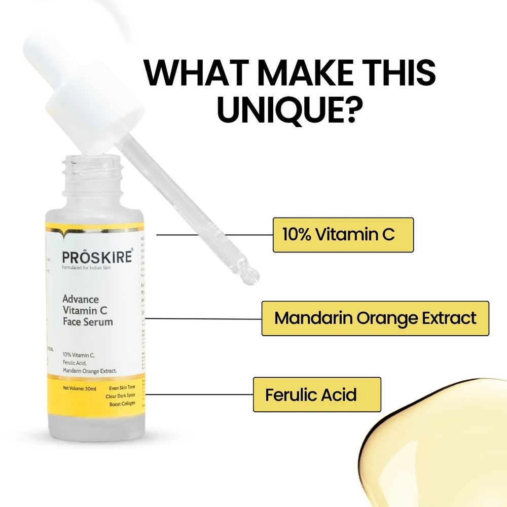Vitamin C Serum + SPF 50 Skin Glow & Sun Protection – Proskire