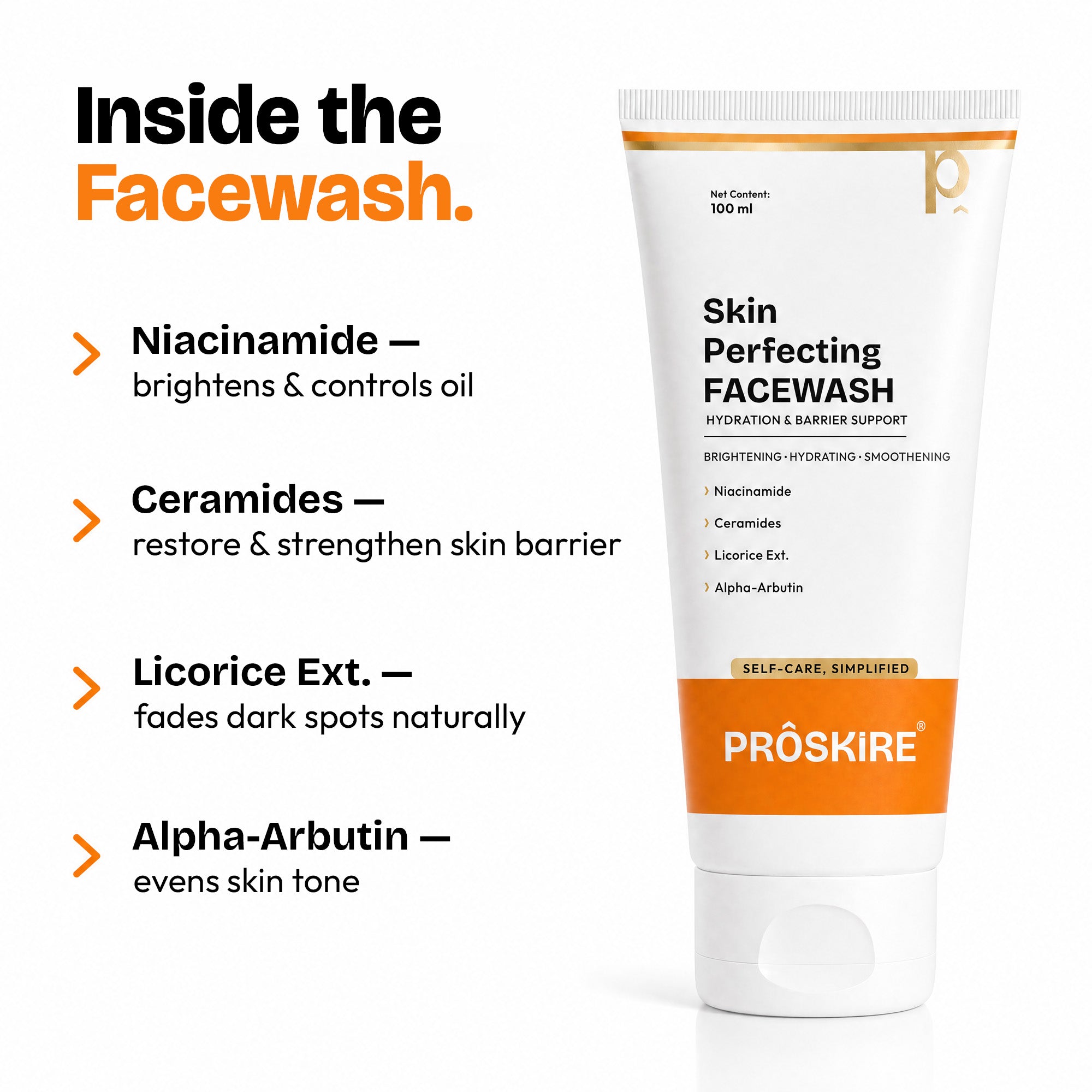 Vitamin C Serum with Skin Perfecting Face Wash Combo Pack of 2 (130ml)