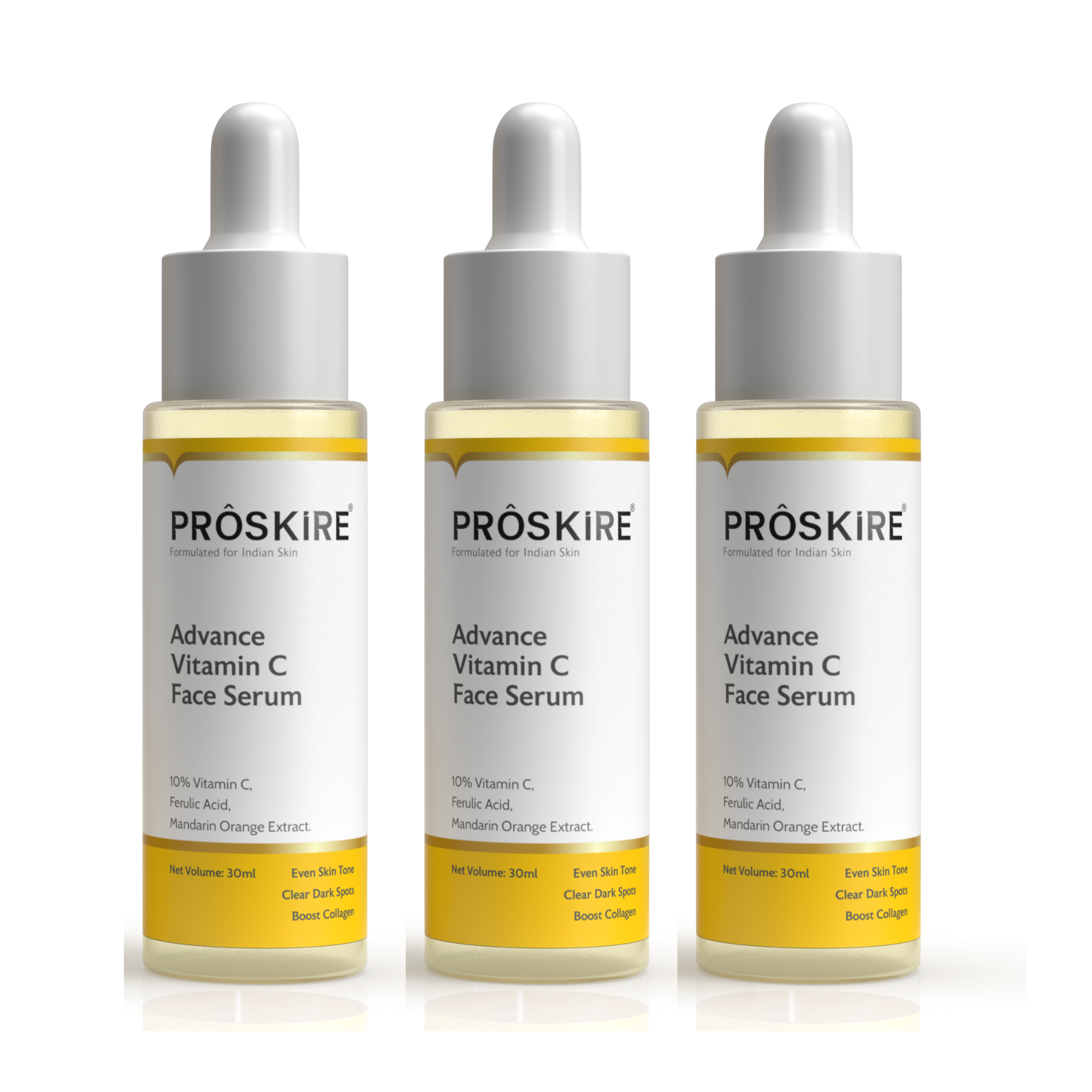 Proskire Advance Vitamin C Serum Pack of 3 (Jumbo Saving Pack)