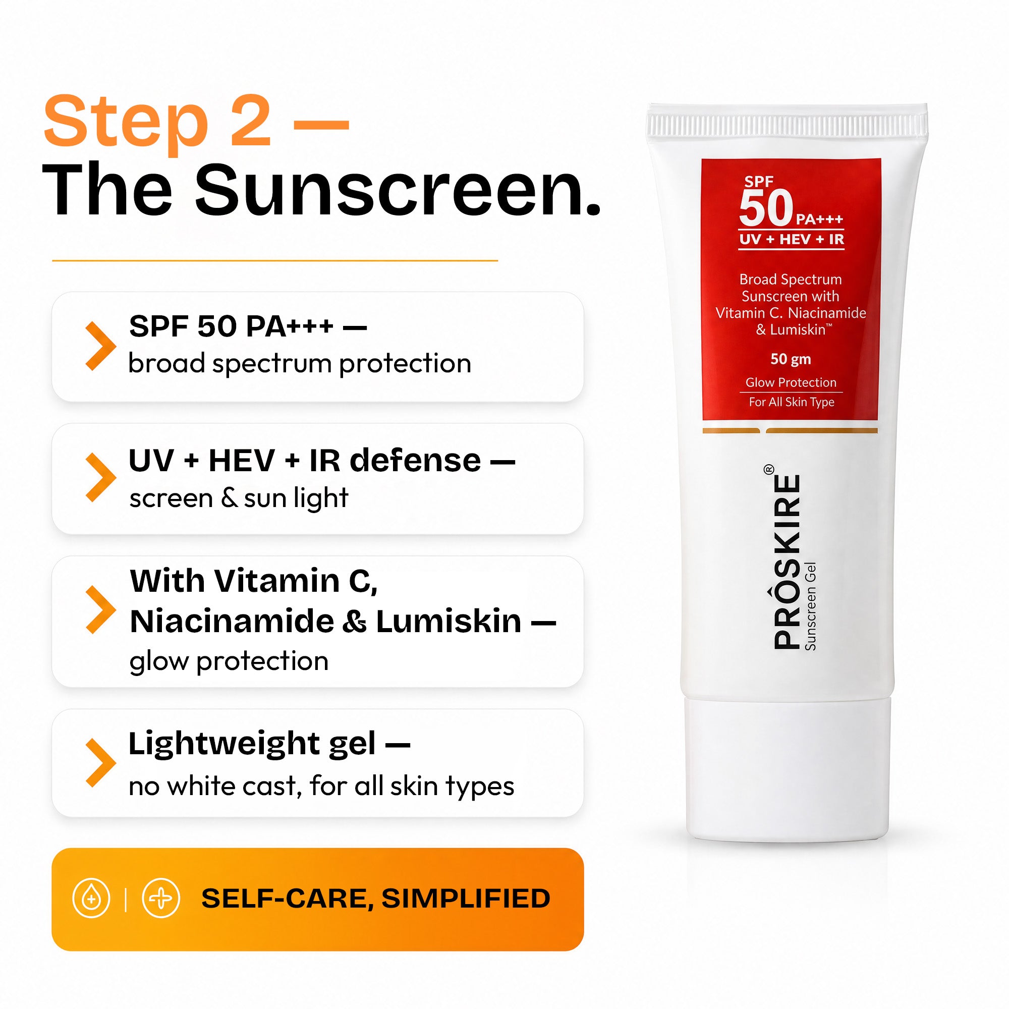 Vitamin C Serum + SPF 50  Skin Glow & Sun Protection (30ml + 50gm)