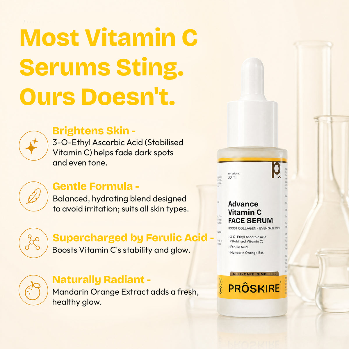 Vitamin C Serum Trio For Skin Brightening & Anti-Aging Formula (90ml)