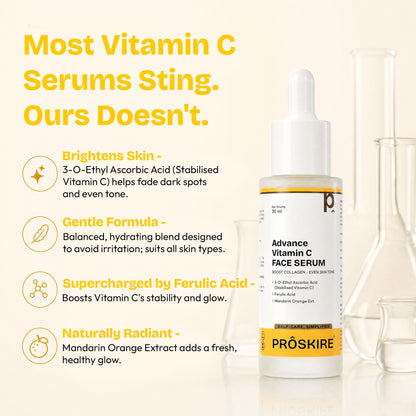 Vitamin C Serum, Face Wash & Sunscreen Combo – Brighten, Cleanse & Protect