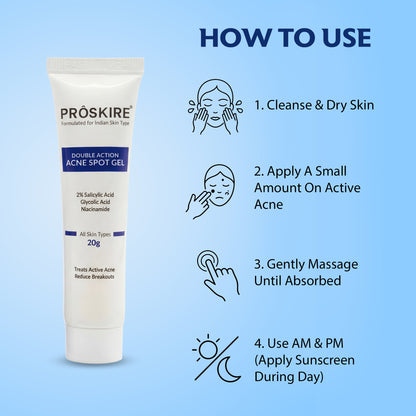 Acne Spot Gel for Pimples, Blackheads & Breakouts 20g