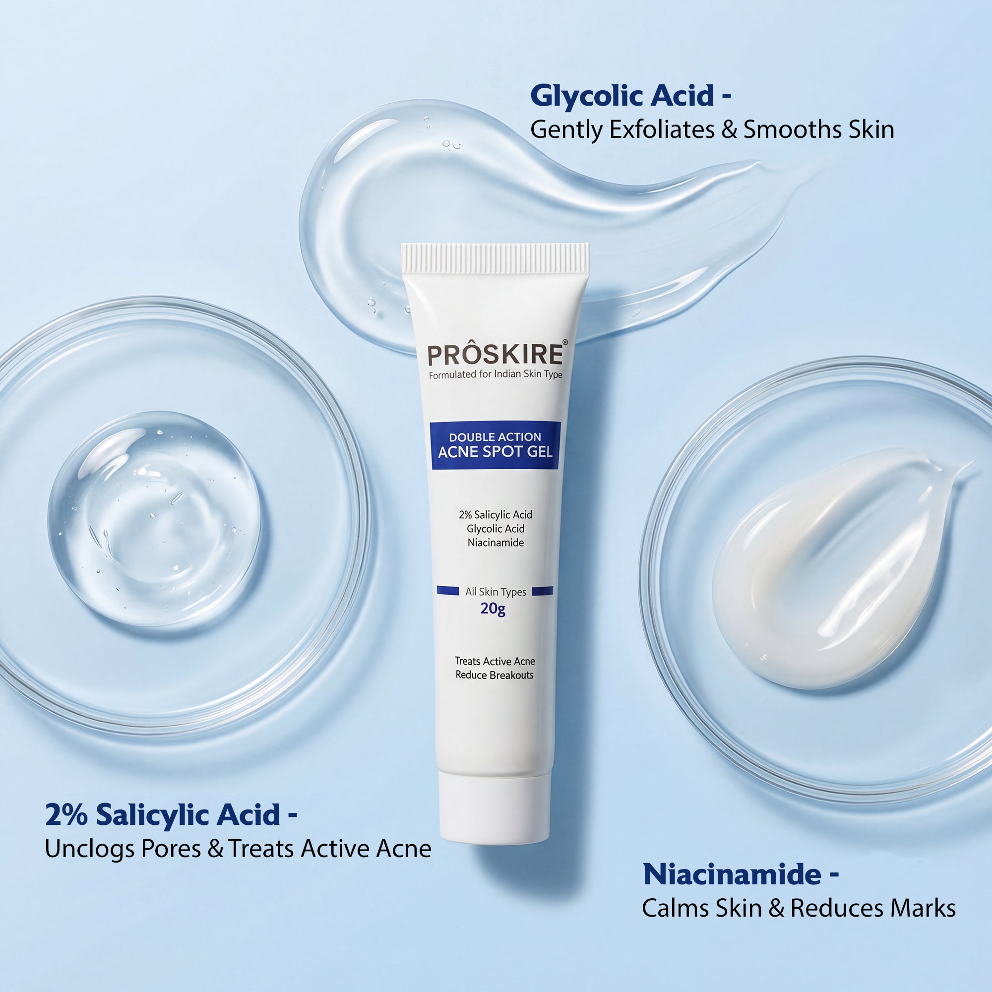 Acne Spot Gel for Pimples, Blackheads & Breakouts (20gm)