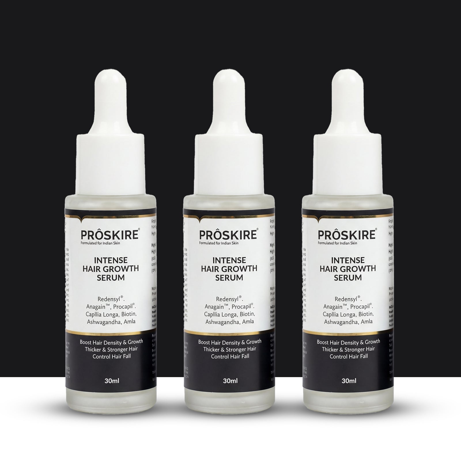 Hair Growth Serum Pack of 3 (30 ml Each) | Hair Fall Control & Regrowth Treatment