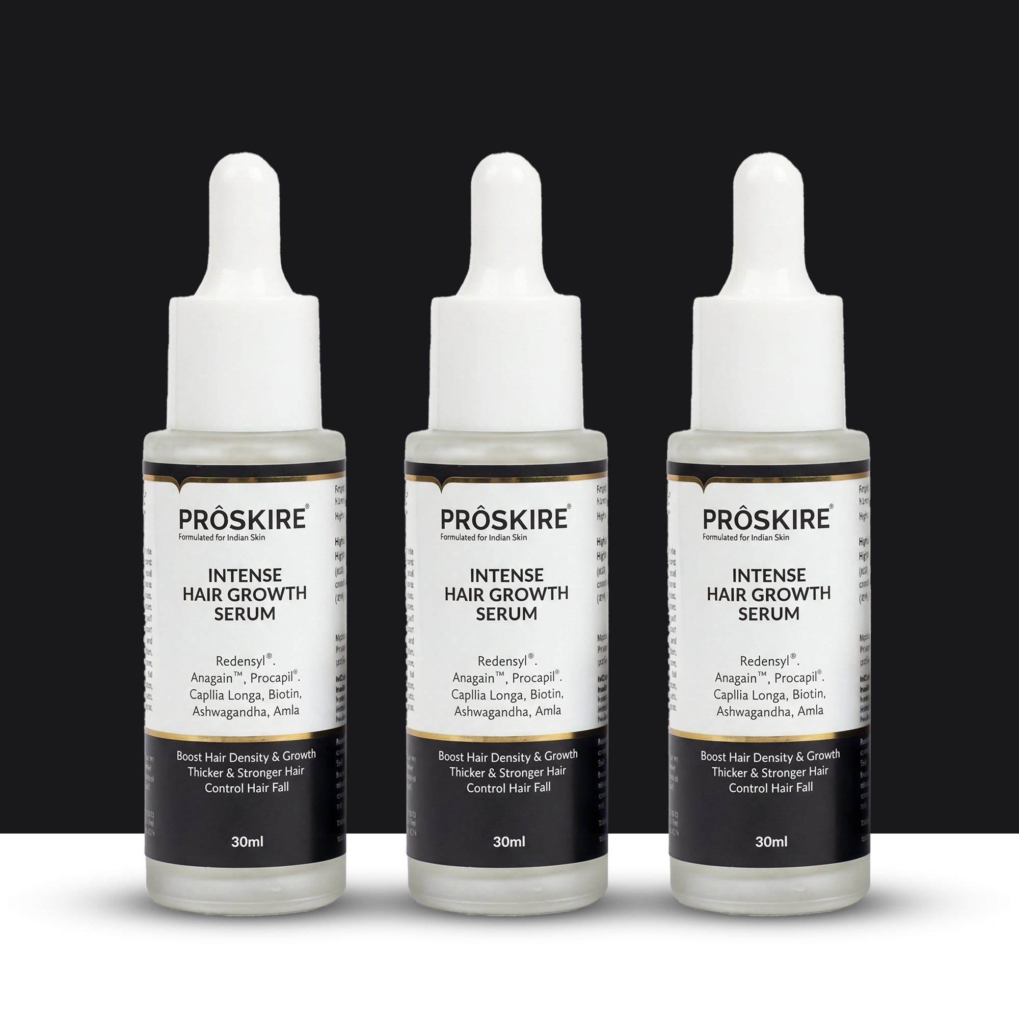 Hair Growth Serum Pack of 3 (30 ml Each) | Hair Fall Control & Regrowth Treatment