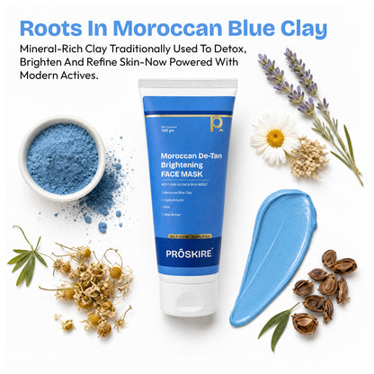 Proskire Moroccan De-Tan Brightening Face Mask 100g