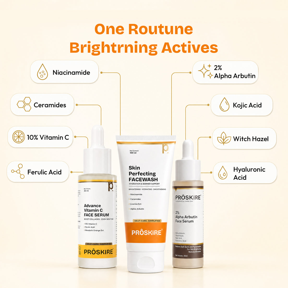 Vitamin C Serum + Skin Perfecting Face Wash Radiance Boost Combo (160ml)