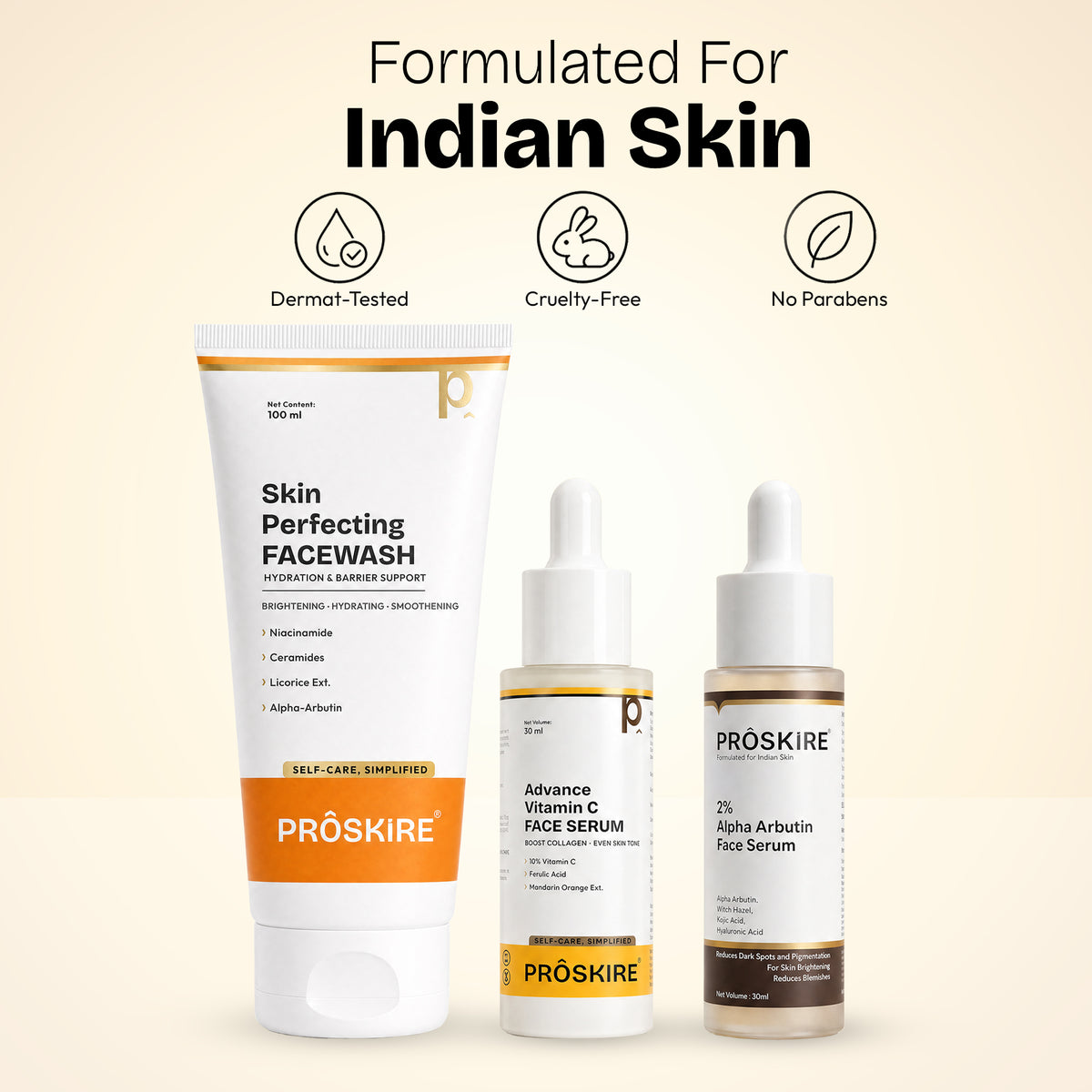 Vitamin C Serum + Skin Perfecting Face Wash Radiance Boost Combo (160ml)