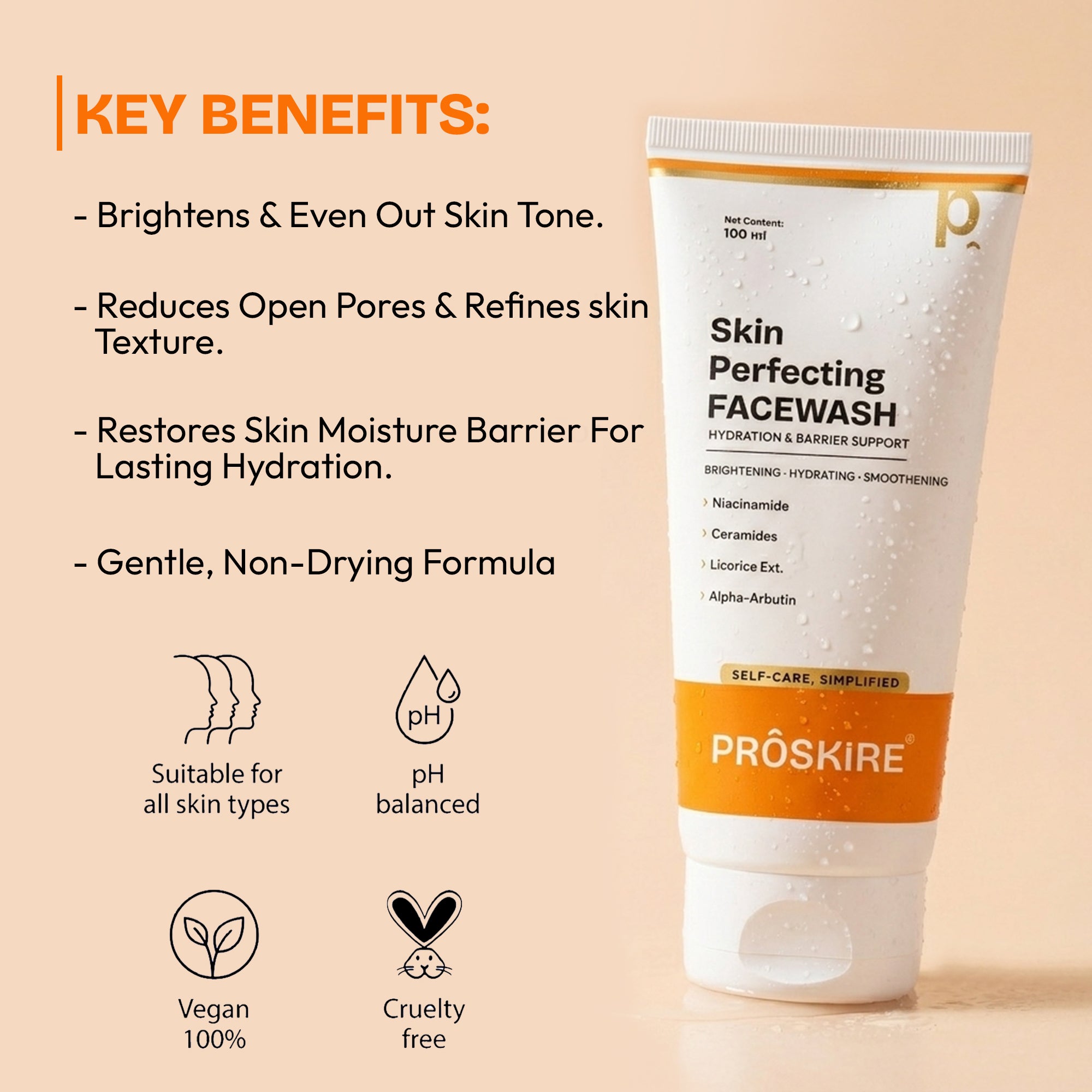 Skin Perfecting Face Wash For Clear & Smooth Skin (100ml)