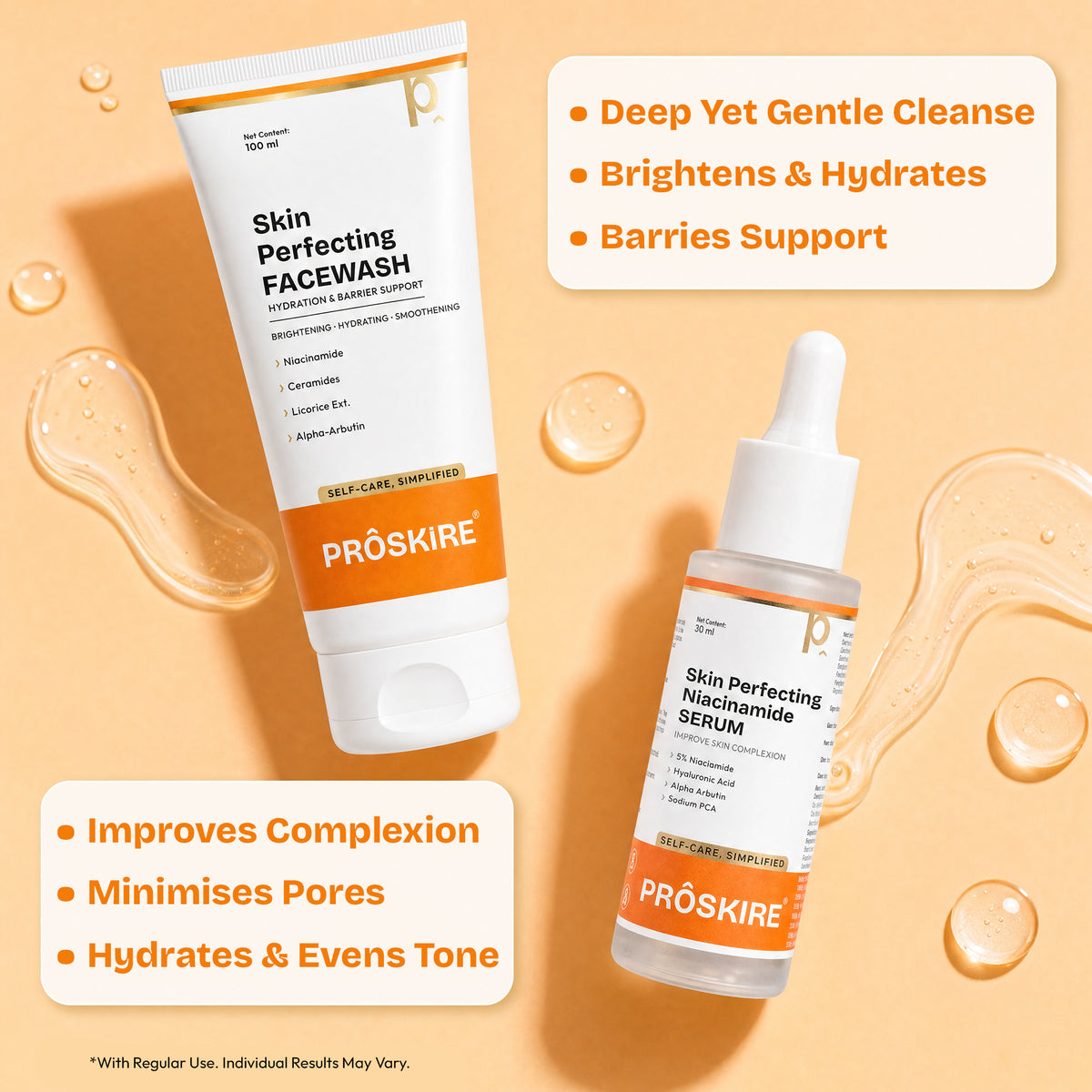 Niacinamide + Face Wash Combo Controls Oil & Minimizes Pores (130ml)