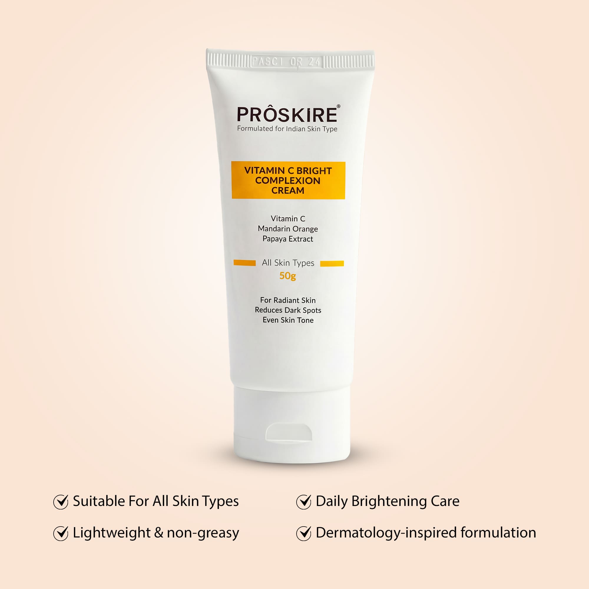 Vitamin C Brightening Cream For Dull, Uneven Skin Tone (50gm)