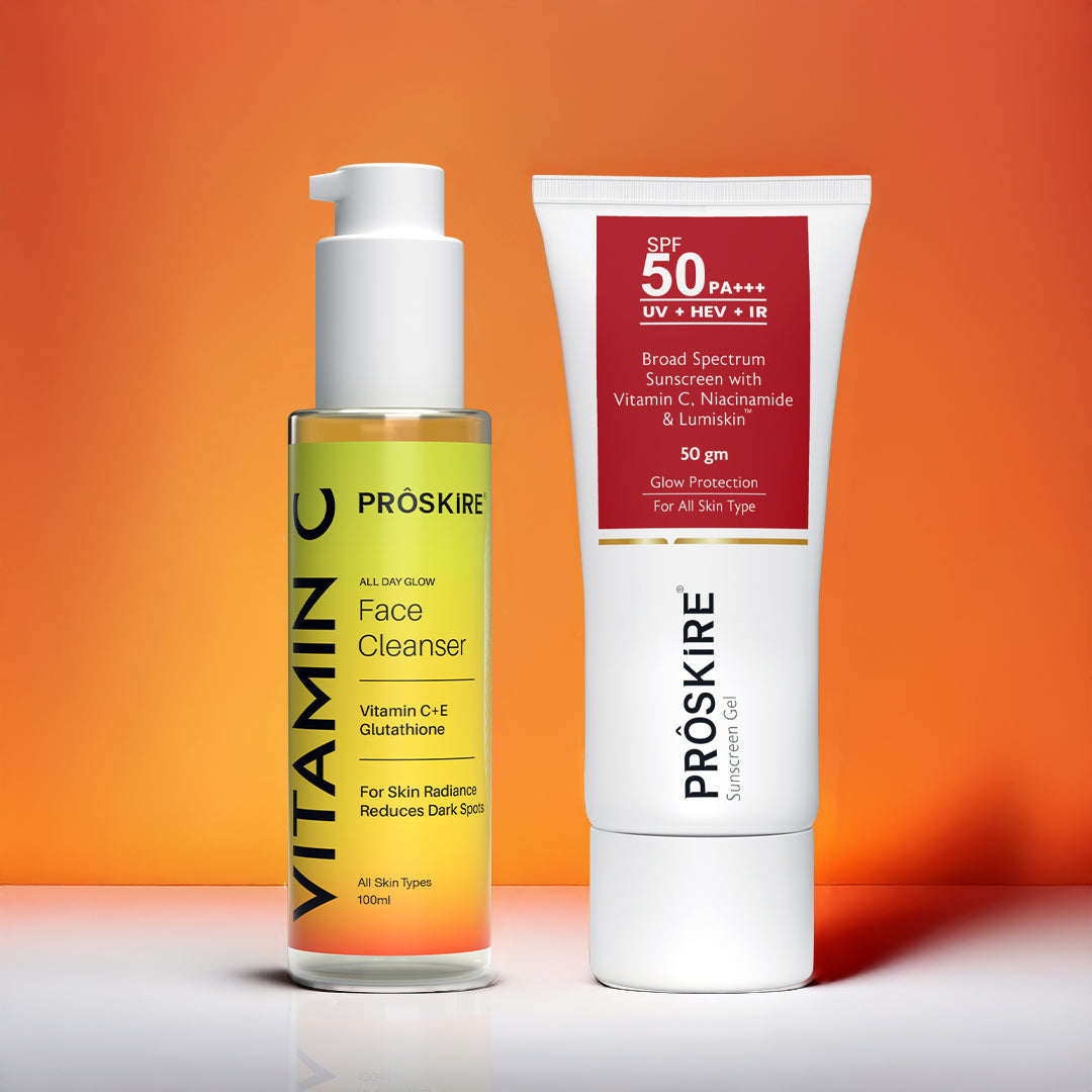Vitamin C Face Wash + SPF 50 Sunscreen for Brighter Skin