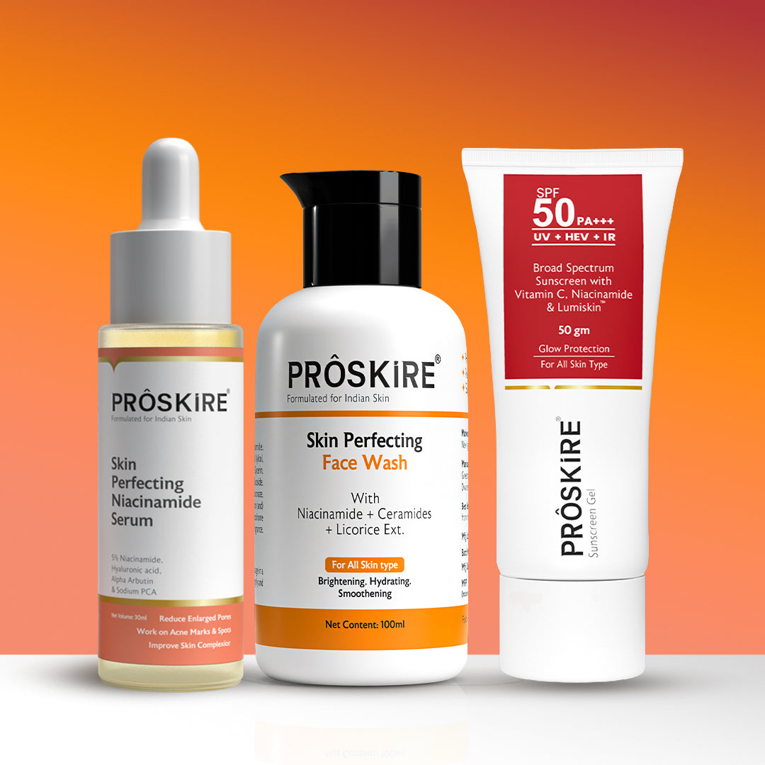 Clear & Protect Trio – Niacinamide Serum, Face Wash & Sunscreen